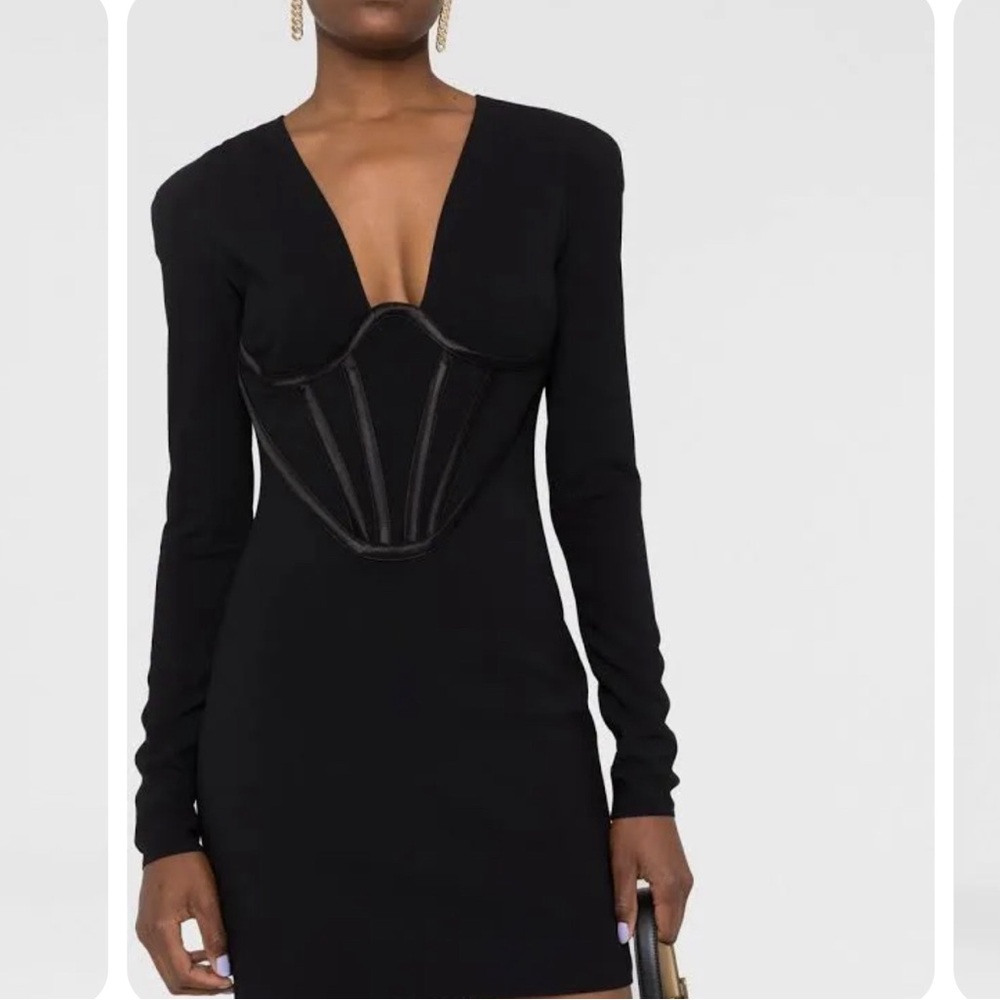 Versace Corset Style Minidress Silk Viscose Elastane
